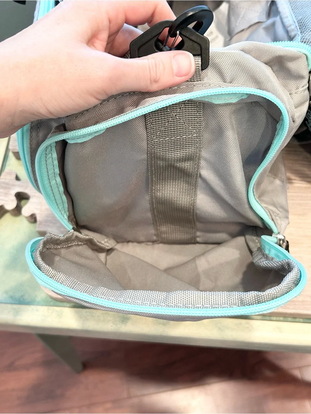 Cabela's Catch-All Gear Bag Gray/Teal Soft Tackle Bag, Range Bag, Small Duffel
